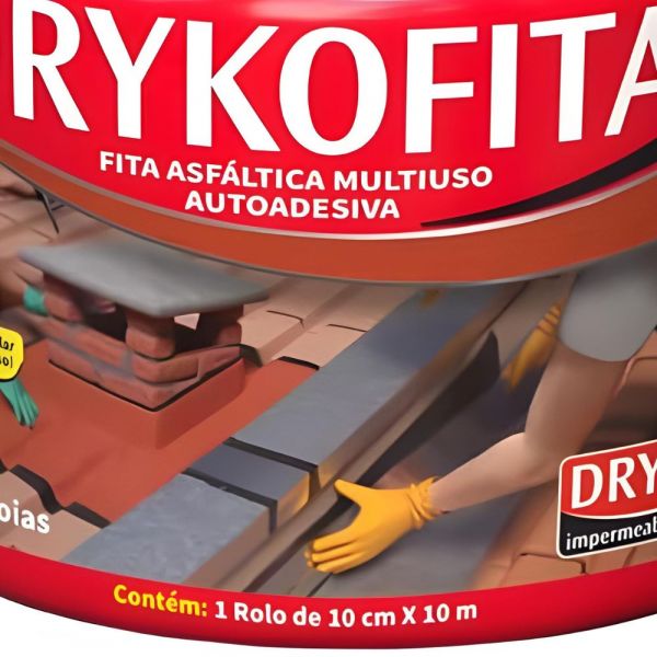 Fita Asfáltica com Alumínio Drykofita Terracota 10cmx10m Dryko