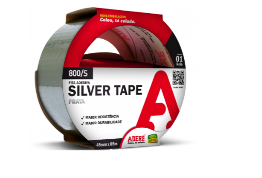 Fita Silver Tape 45mm X 05 Mt Adere