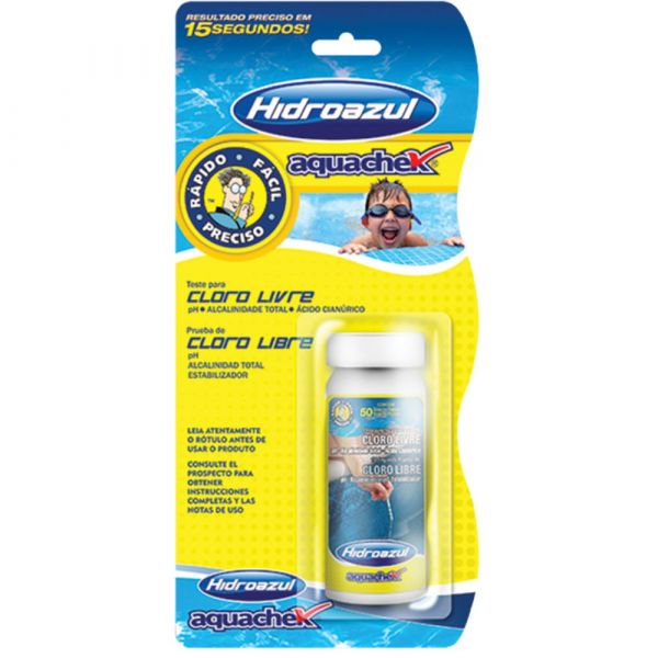 Fita Teste para Piscinas Aquachek 50 Tiras Hidroazul
