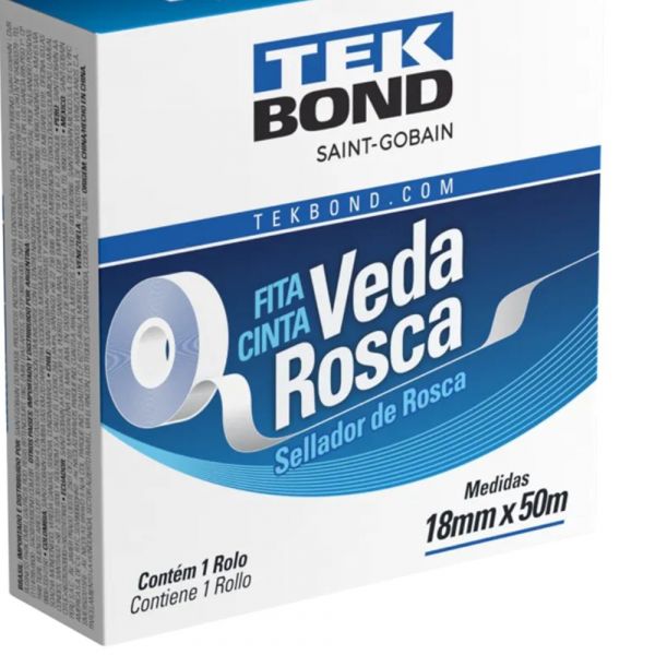 Fita Veda Rosca 18mm x 50M Tek Bond