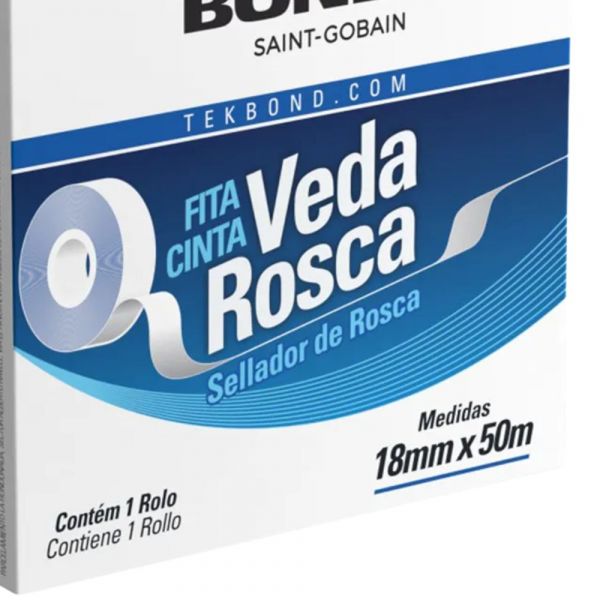 Fita Veda Rosca 18mm x 50M Tek Bond