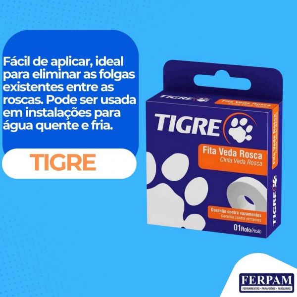 Fita Veda Rosca 18X10m Tigre