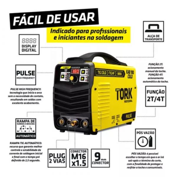 Fonte Inversora de Solda 180A ITE-8180 220V Tork