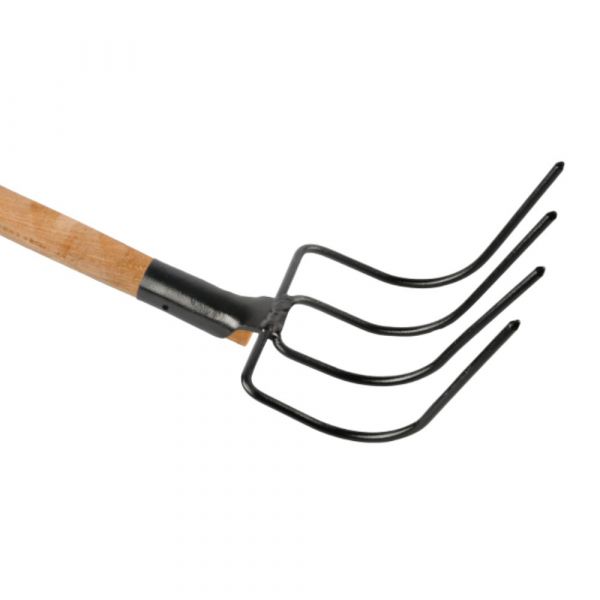 Forcado Metálico Curvo 4 Dentes com Cabo 120cm Max