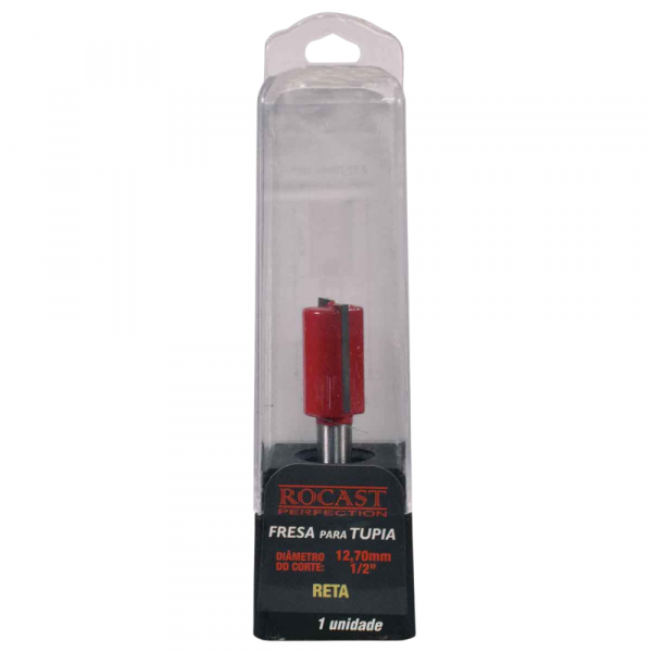 Fresa para Tupia Reta 1/2 x 1/4 Pol. 91,0003 Rocast