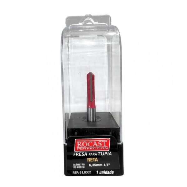 Fresa para Tupia Reta 1/4 x 1/4 Pol. Rocast