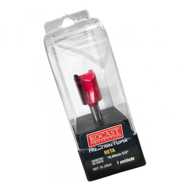 Fresa para Tupia Reta 5/8 x 1/4 Pol. Rocast