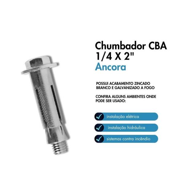 Chumbador CBA 1/4'' X 2