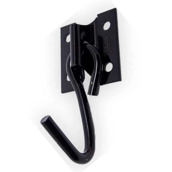 Gancho de Rede Parafusar Cromatizado Preto Loth