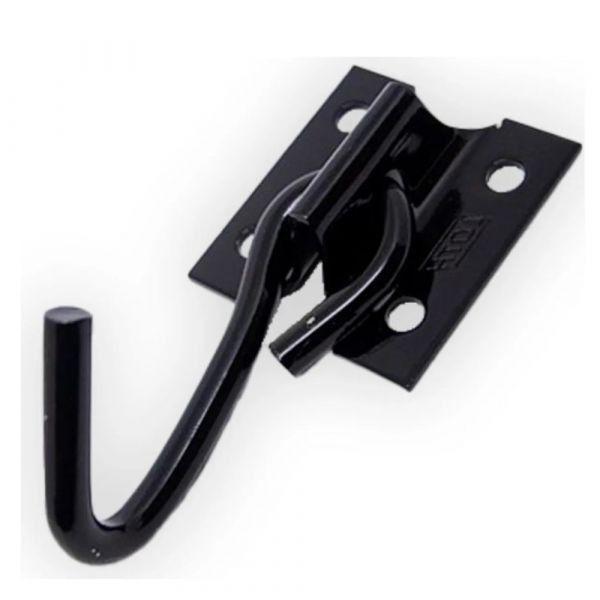 Gancho de Rede Parafusar Cromatizado Preto Loth