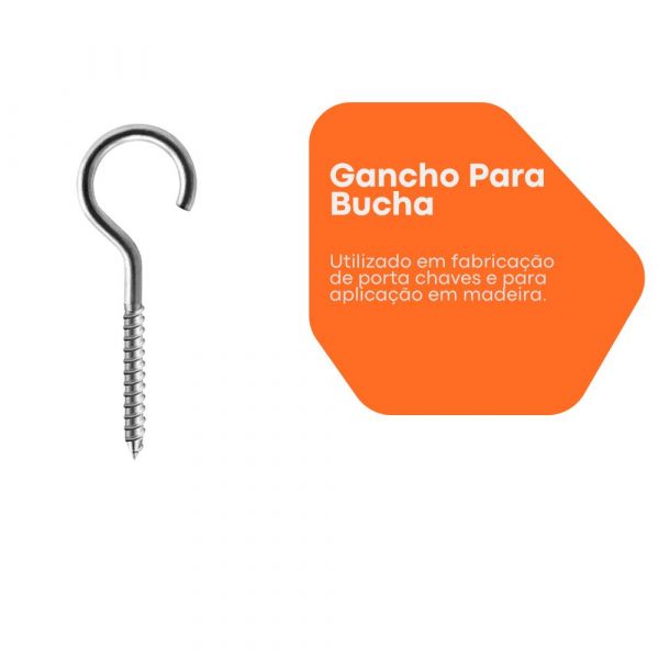 100 Unidades de Gancho Para Bucha 6 mm São Raphael