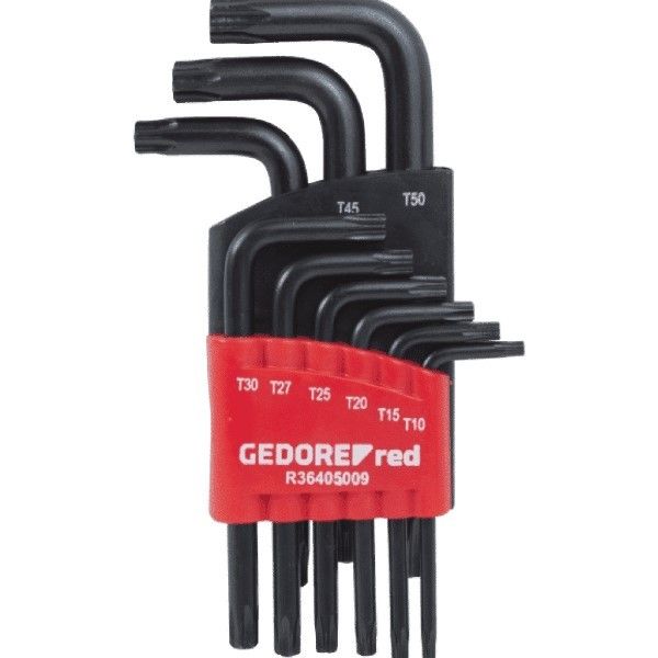 Jogo de Chaves L Torx Hexalobular 9 peças Gedore Red 3369856