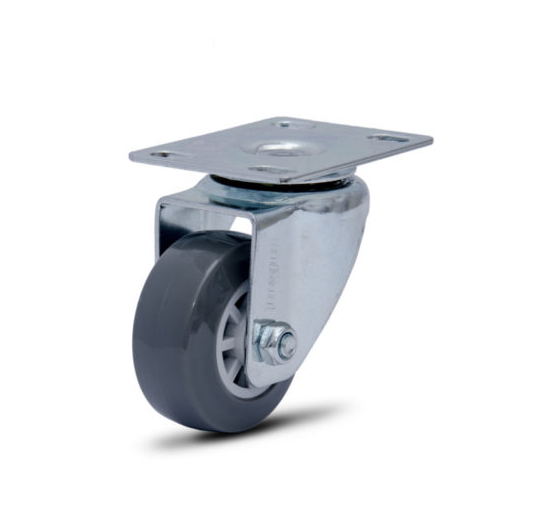 Rodízio 210 Placa Giratória Com Roda em PVC 45kg