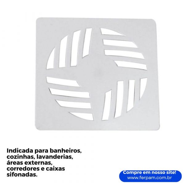 Grela Quadrada Branca 15x15cm Astra 