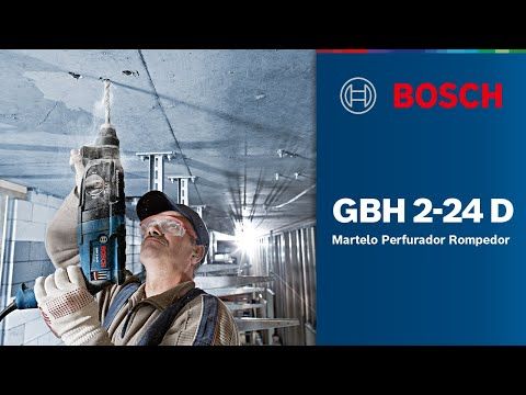 Martelete rompedor Bosch GBH 2-24 D 820W 220V em maleta