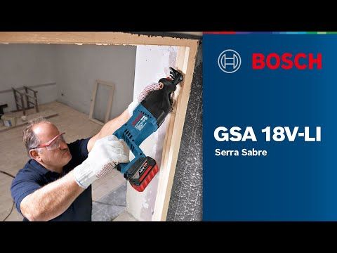 Serra sabre à bateria Bosch GSA 18V-LI, 18V SB, 2 lâminas