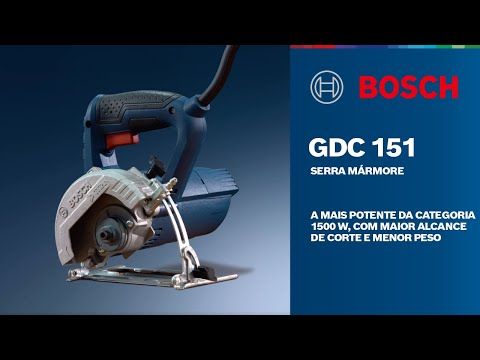 Serra Mármore Bosch GDC 151 TITAN 1500W 220V, 2 discos e Kit 