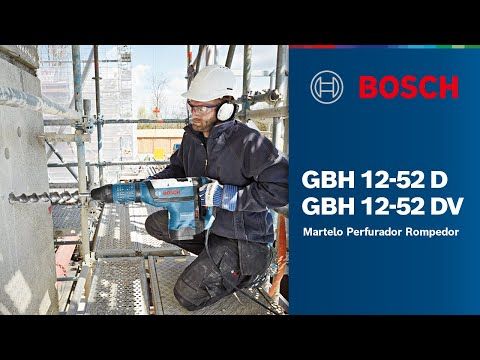 Martelete Demolidor Bosch GBH 12-52 D 220V 1700W em Maleta