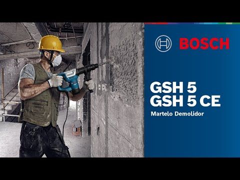 Martelete demolidor Bosch GSH 5 1100W 220V, em Maleta
