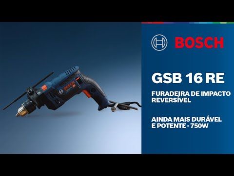 Furadeira de Impacto Bosch GSB 16 RE 750W 220V em Maleta