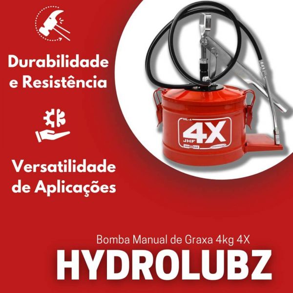 Bomba Manual de Graxa 4kg 4X Hydrolubz