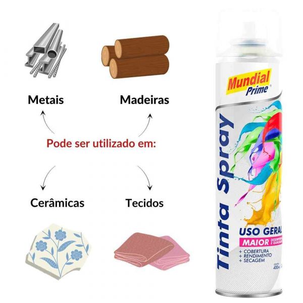 Tinta Spray Verniz 400ml Mundial Prime