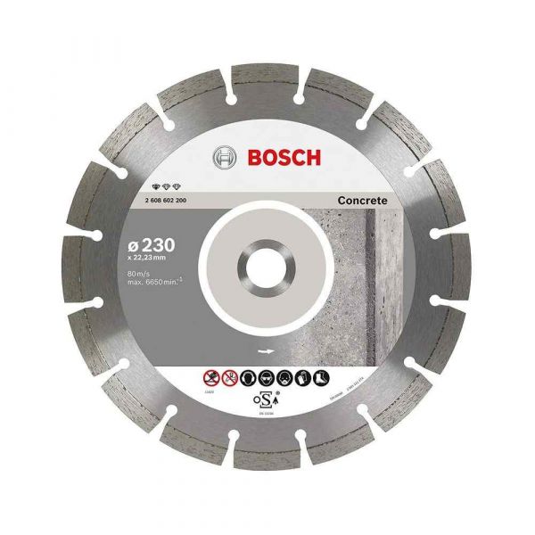 Disco diamantado segmentado Bosch Std for Concrete230x22,23x2,3x10mm 
