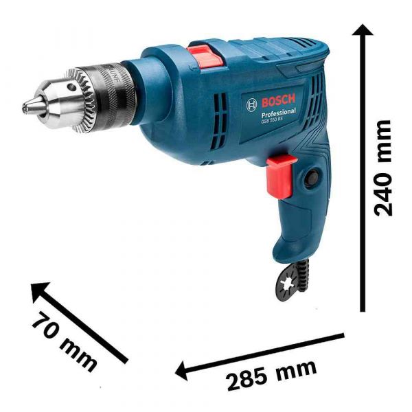 Furadeira de Impacto Bosch GSB 550 550W 220V 34 Acessórios