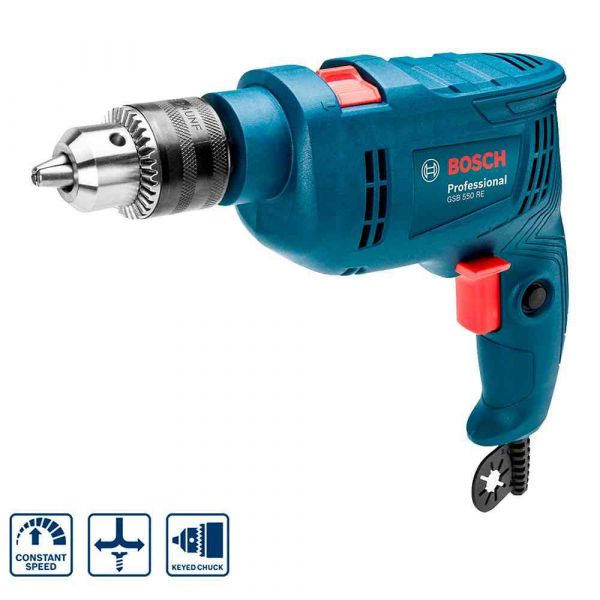 Furadeira de Impacto Bosch GSB 550 550W 220V 34 Acessórios