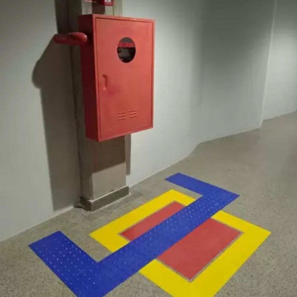 Piso Tátil De Alerta Azul 25cm Wat