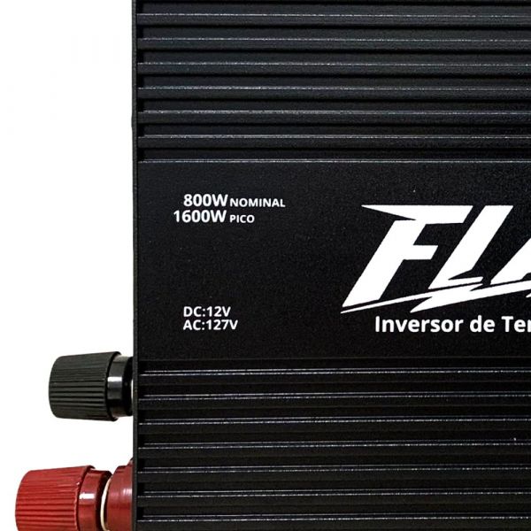 Inversor De Tensão 12V/127V 800W Nominal com Pico 1.600W Flach