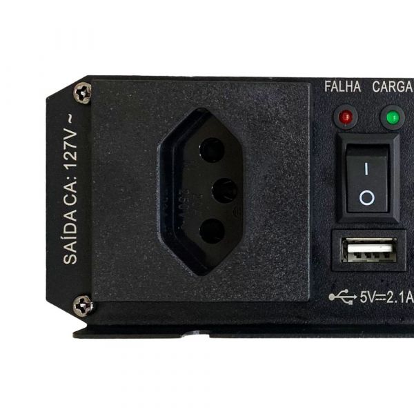 Inversor De Tensão 12V/127V 800W Nominal com Pico 1.600W Flach