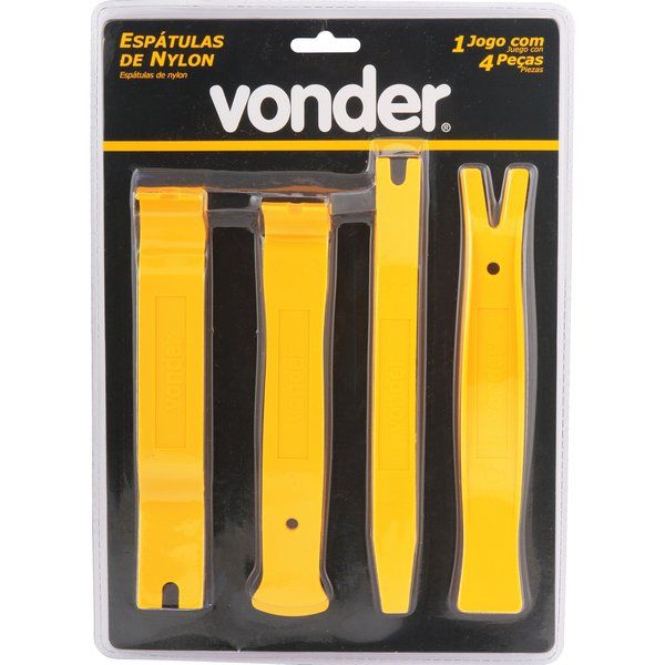 Jogo de Espátulas de Nylon Com 4 Peças - Vonder