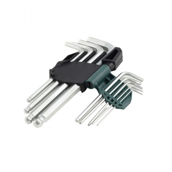 Jogo Chave Hexagonal Abaulada Longa 9 Peças 1,5mm a 10mm Sata 