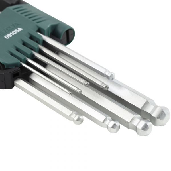 Jogo Chave Hexagonal Abaulada Longa 9 Peças 1,5mm a 10mm Sata 