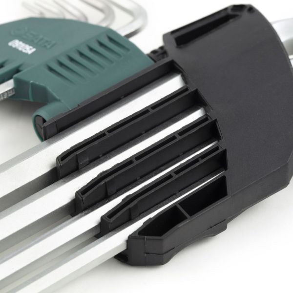 Jogo Chave Hexagonal Abaulada Longa 9 Peças 1,5mm a 10mm Sata 