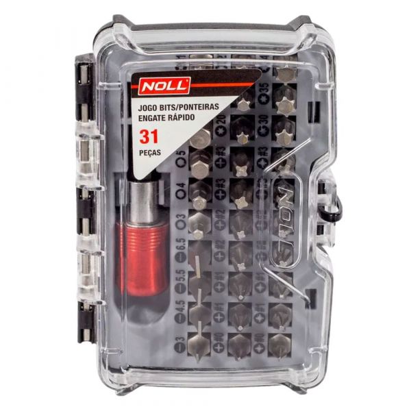 Jogo de Bits e Ponteiras Engate Rápido 31 Peças Noll