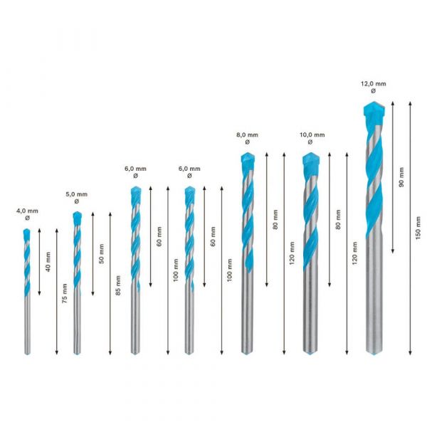 Jogo de Brocas CYL-9 Multcons 7 Peças Ø 4-5-6-6-8-10-12mm Bosch 