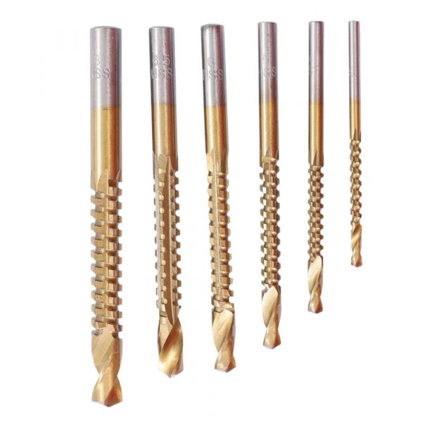 Jogo de Brocas Serra Titânio 3 a 8mm 6 Peças Rocast