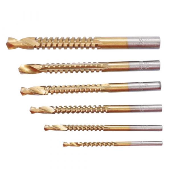 Jogo de Brocas Serra Titânio 3 a 8mm 6 Peças Rocast