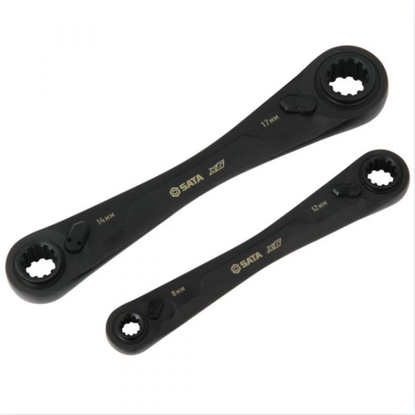 Jogo de Chave com Catraca X6 Quadbox 8mm a 19mm 2 Peças Sata 