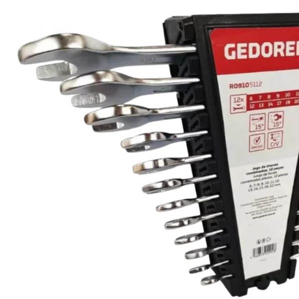 Jogo de Chaves Combinadas 12 peças 6 a 22mm Gedore Red
