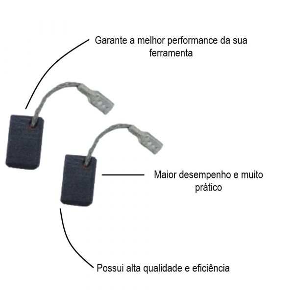 Jogo De Escovas Gws 7-115 Bosch 1619p02870