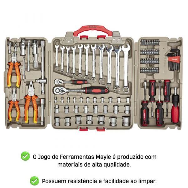 Jogo De Ferramentas em Maleta 110 Peças 110002E Mayle