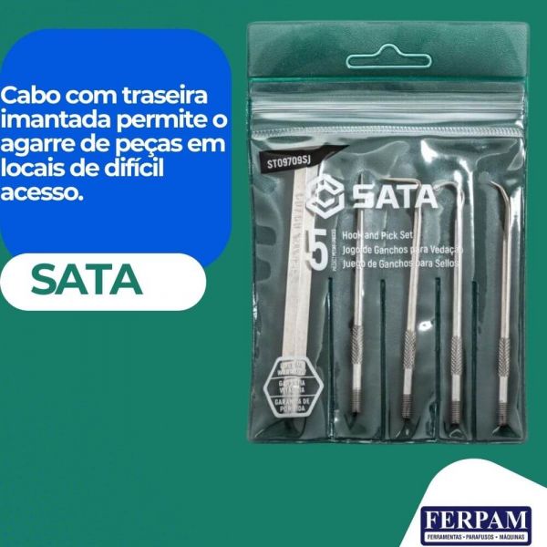 Jogo de Ganchos Para Vedação 5 Peças Sata
