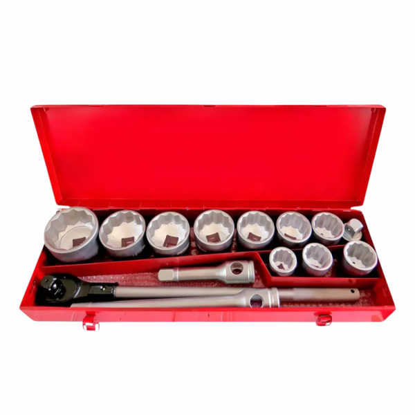 Jogo Soquetes de Impacto 1 Pol. 36 a 80mm com 14 Peças Berliner