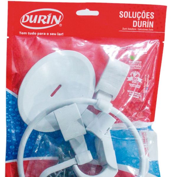 Kit de Acessórios Sofisticado para Banheiro 4 Peças Branco Cromado Durin