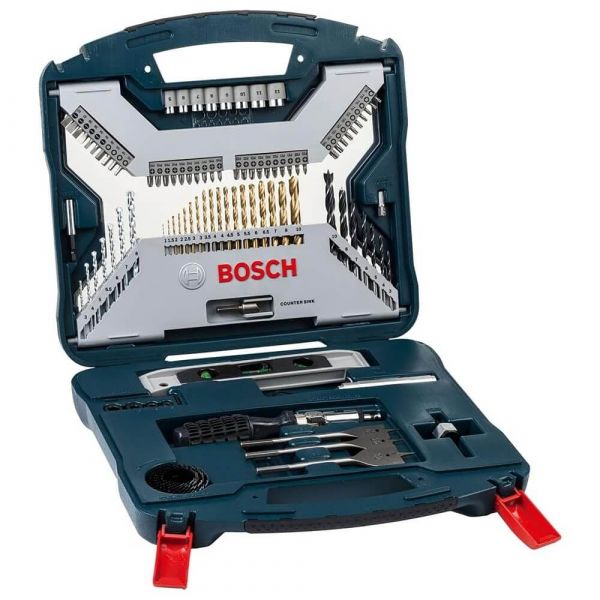 Kit de pontas e brocas em Titânio Bosch X-Line 100 peças