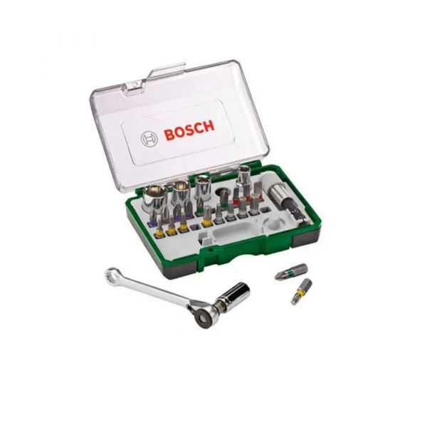 Kit de Pontas e Soquetes para Parafusar Bosch com 27 peças