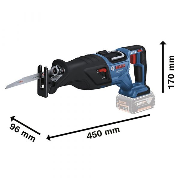 Kit Serra Sabre GSA 185-LI 18V +  2 Baterias GBA 18V 4Ah + Carregador GAL 18V-40 Bosch